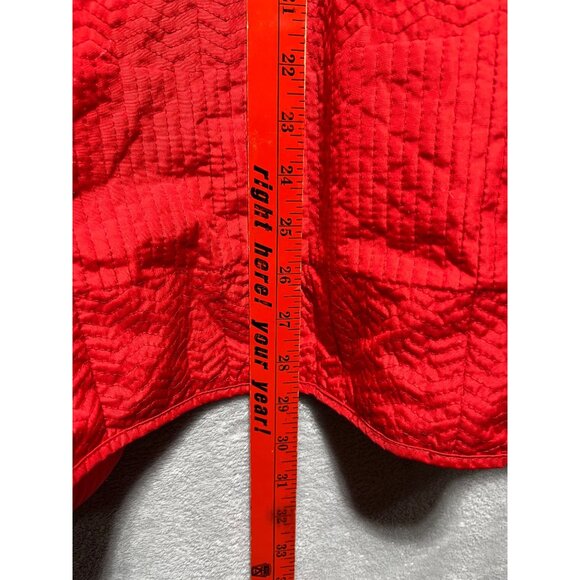 Vintage Totes Womens Plus 3X Red Quilted Rain Coat Jacket Soft Fleece Lining - Picture 15 of 16